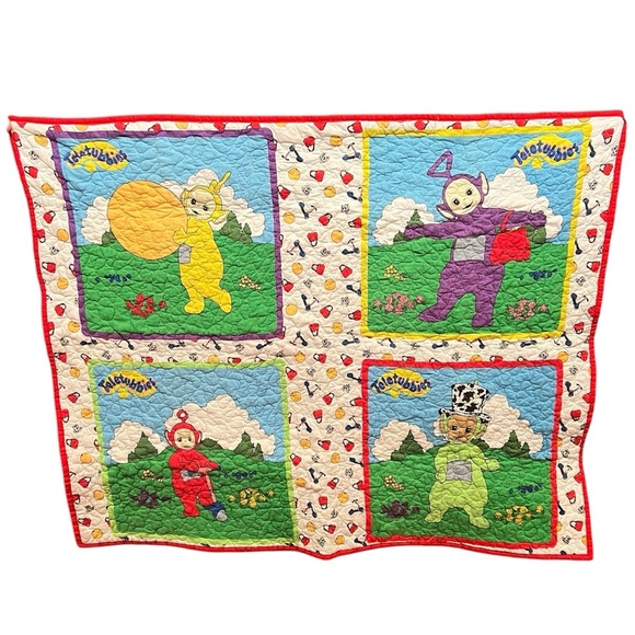 Vintage Teletubbies Quilt 32x39 - Picture 1 of 4